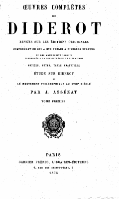 Couverture de Diderot - Oeuvres 01